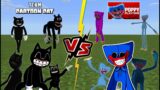 Huggy Wuggy Poppy Playtime VS TEAM Cartoon CAT (Huggy Wuggy REVENGE!!) Minecraft PE