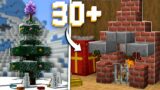 Minecraft: 30+ Holiday & Christmas Build Hacks for Beginners!