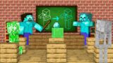 Monster School: Diamond Challenge Teacher Herobrine All Mob Treasure – Minecraft Animation