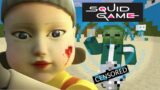 Monster School : SQUID GAME RED LIGHT GREEN LIGHT CHALLENGE – Minecraft Animation