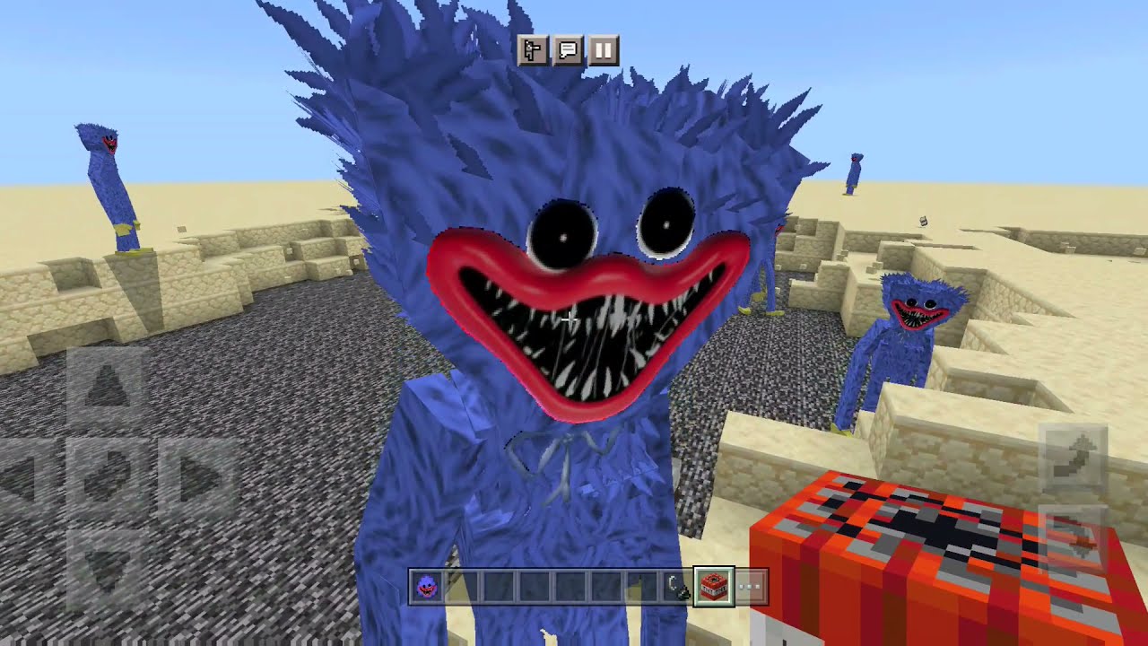 Very Detailed Huggy Wuggy ADDON in Minecraft PE Minecraft videos