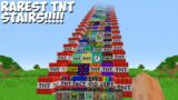 What IF YOU CLIMB ON STRANGEST TNT STAIRS in Minecraft ? TNT PASSAGE
