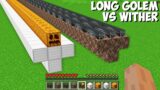 What if you SPAWN SUPER LONG GOLEM VS LONG WITHER in Minecraft ? SUPER LONG MOB !