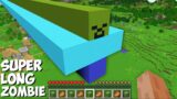 What if you SPAWN SUPER LONG ZOMBIE OF 1000 BLOCKS in Minecraft ? LONGEST ZOMBIE !