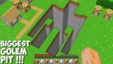 Where DOES THIS BIGGEST GOLEM PIT LEAD in Minecraft ? CURSED GOLEM TUNNEL !