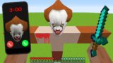 DON'T CALL TO BIGGEST PENNYWISE AT 3:00 AM in MINECRAFT how to summon giant Huggy Wuggy