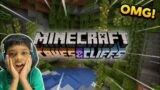 Exploring minecraft 1.18 new update Caves and Cliffs!