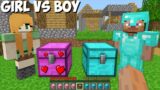 GIRLS CHEST vs BOYS CHEST but which is THE BEST in Minecraft ? CHALLENGE 100% TROLLING !
