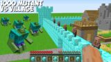 How TO PROTECT VILLAGE FROM 1000 ZOMBIE MUTANT in Minecraft Challenge 100% Trolling