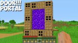 How to BUILD SECRET DOOR PORTAL in Minecraft ! STRANGE PORTAL !