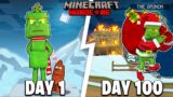 I Survived 100 DAYS as THE GRINCH in Minecraft