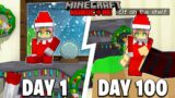I Survived 100 DAYS as an ELF ON THE SHELF in Minecraft