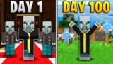 I Survived 100 Days as an EVOKER in Hardcore Minecraft…