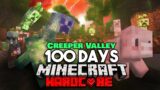 I Survived 100 Days in CREEPER VALLEY in Hardcore Minecraft