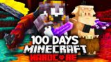 I Survived 100 Days in the Custom NETHER in Minecraft…