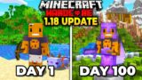 I Survived 100 Days on the 1.18 UPDATE in Hardcore Minecraft… Here's What Happened