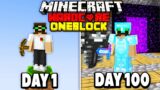 I Survived Hardcore Minecraft Skyblock Oneblock For 100 Days And here's what Happened (PART 2)
