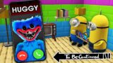 MINIONS CALL TO HUGGY WUGGY AT 3:00 AM in MINECRAFT – Gameplay Poppy Playtime