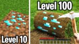 Minecraft, But From Level 1 To Level 100…