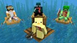 Minecraft Manhunt, But I'm Stuck On A Raft…