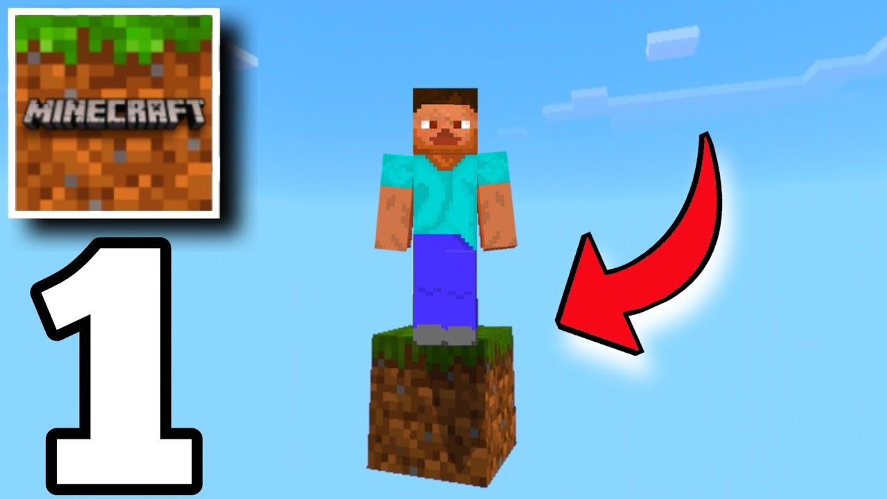 Minecraft PE Skyblock, But You Only Get ONE BLOCK - Gameplay Part 1 ...