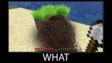 Minecraft wait what meme part 61 realistic minecraft grass block