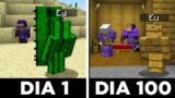 Sobrevivi 100 DIAS Escondido em uma BASE SECRETA no Minecraft – Creative Squad