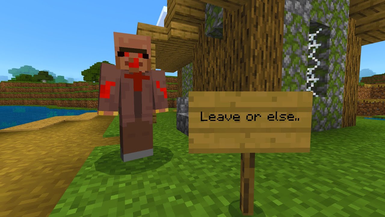 This Minecraft villager threaten to kill me in Minecraft.. Minecraft
