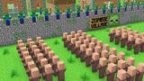 VILLAGERS ATTACKED THE VILLAGE WITH ZOMBIES! MINECRAFT ZOMBIE VILLAGE