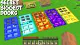 Which BIGGEST DOOR IS BETTER in Minecraft ? LAVA VS WATER VS DIAMOND VS PORTAL VS GOLD DOOR !