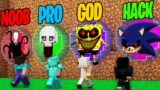 Minecraft Battle: NOOB vs PRO vs HACKER vs GOD: SCARY TUNNEL CHALLENGE  / HORROR Minecraft Animation