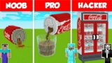 COCA COLA SODA BASE HOUSE BUILD CHALLENGE – NOOB vs PRO vs HACKER / Minecraft Battle Animation
