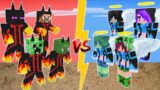 Fire Evil VS Ice Angel Who Will Win? – Monster School Minecraft Animation