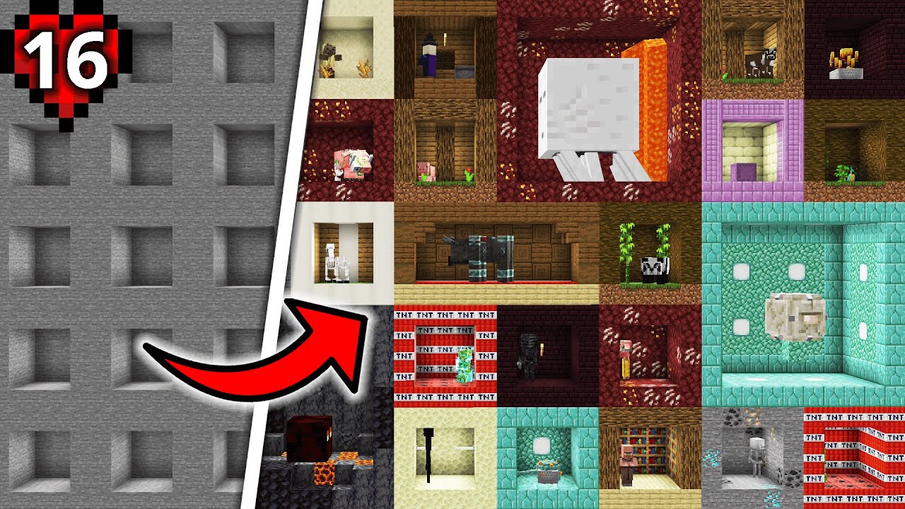 I Collected Every Mob In Minecraft Hardcore Minecraft Videos I Collected Every Mob In Minecraft Hardcore Minecraft Videos