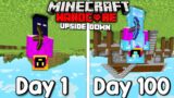 I Survived 100 Days In An Upside Down World In Hardcore Minecraft… Here's What Happened
