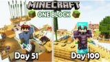 I Survived 100 Days on ONE BLOCK in Minecraft (Hindi) part – 02