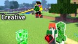 Minecraft Manhunt but Hunter uses Creative Mode! | Basu Plays