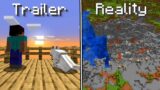 Minecraft Trailers VS Reality