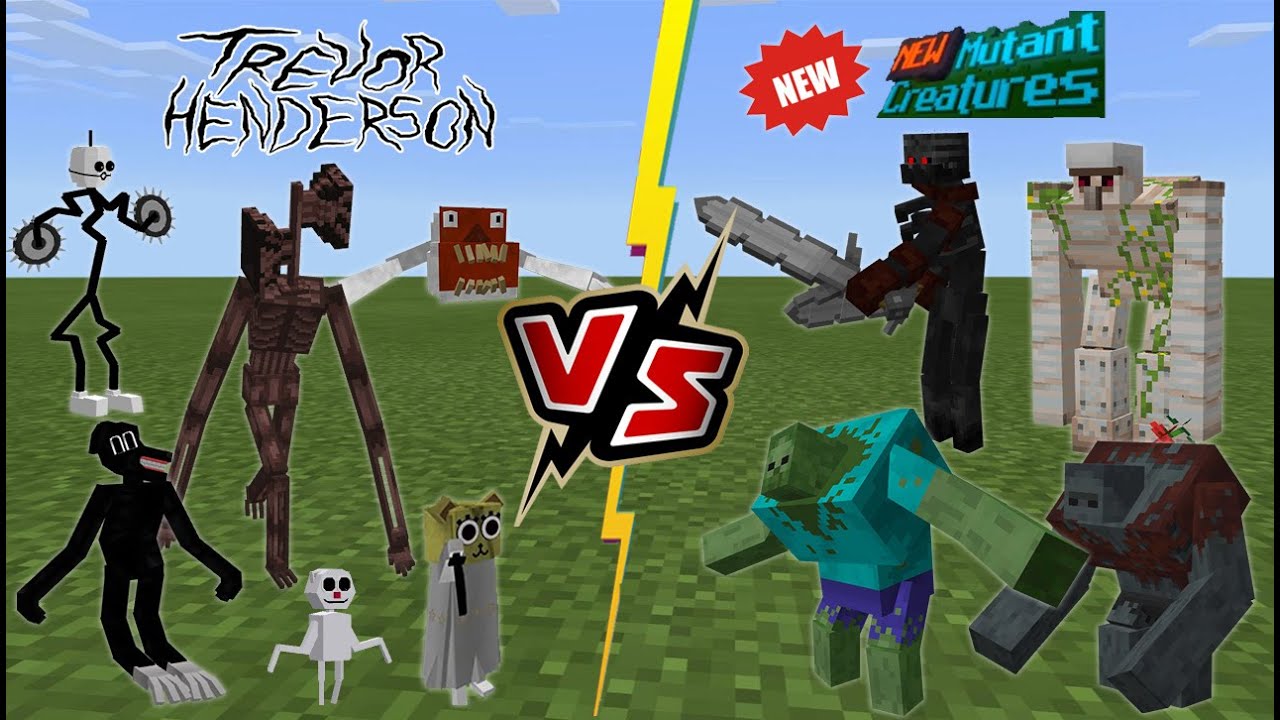 NEW Minecraft Mutant Creatures VS Trevor Henderson Creatures [MUTANT ...