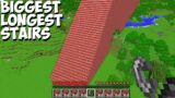 Never LIGHT THIS LONGEST TALLEST TNT STAIRS in Minecraft Challenge 100% Trolling