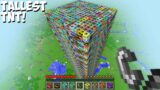 Never LIGHT THIS TALLEST TNT PILLAR in Minecraft Challenge 100% Trolling