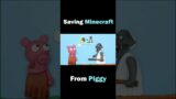 Saving Minecraft From Roblox Piggy | Pacman Stop Motion Game #Shorts