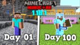 Surviving 100 Days In Minecraft Hardcore Caves and Cliffs Update (Hindi) #minecraft100days