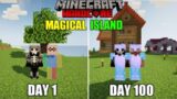 WE SURVIVED 100 DAYS IN DESERTED ISLAND IN MINECRAFT #2 | DUO 100 DAYS | LordN Gaming