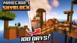 We Survived 100 days in Minecraft SKYBLOCK…