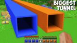 What SUPER BIGGEST AND LONGEST TUNNEL TO CHOOSE in Minecraft ? LAVA VS WATER TUNNEL !