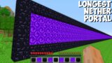 What if you LIGHT this MOST LONGEST NETHER PORTAL in Minecraft ? BIGGEST PORTAL !