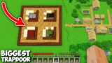 What's inside the GIANT TRAPDOOR in Minecraft ? I found the BIGGEST TRAPDOOR ! UNDERGROUND house
