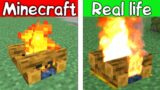CAMPFIRE – Minecraft Vs Realistic