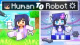 From HUMAN To ROBOT Story In Minecraft!